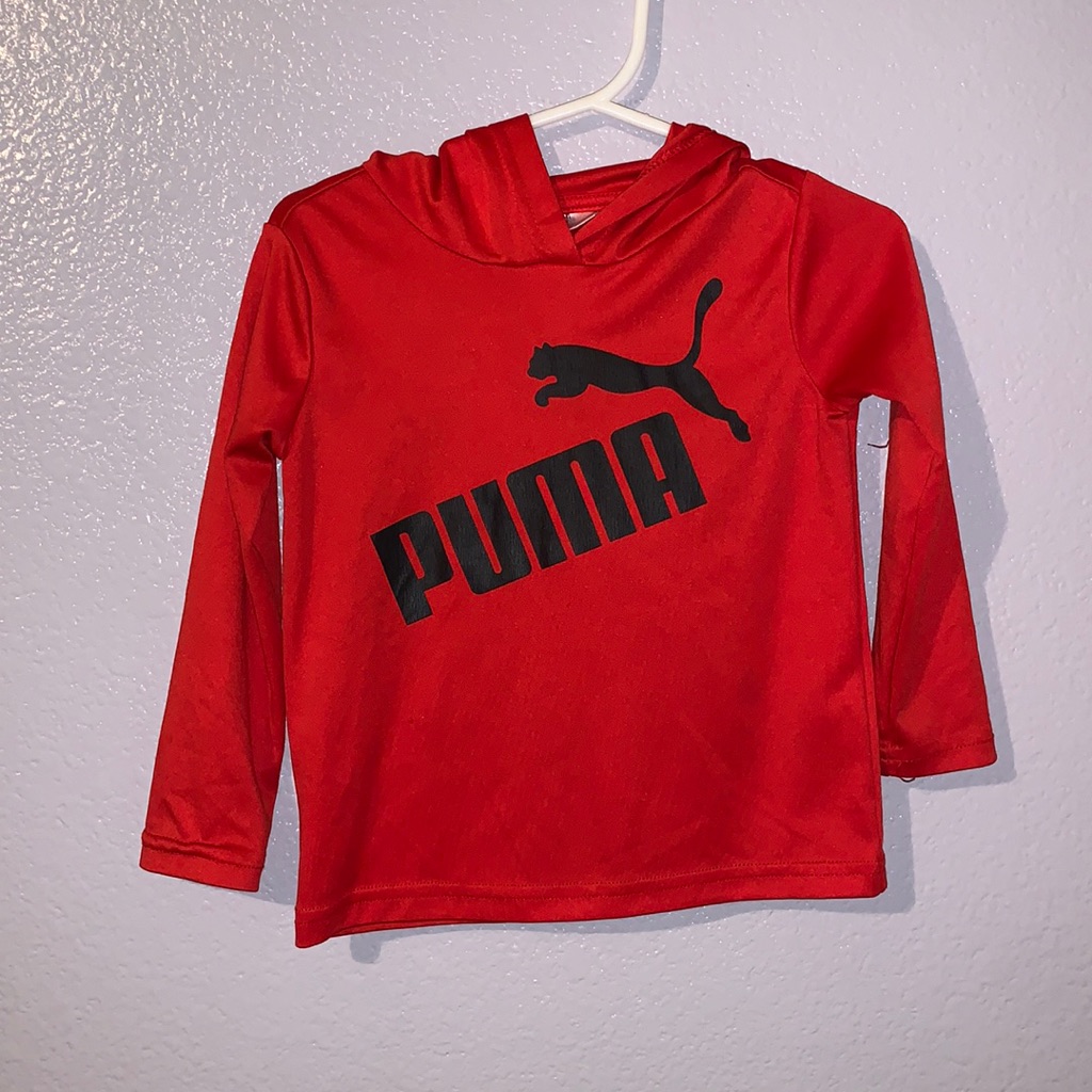 Puma Red Hooded 18 Months Long Sleeve Athletic Top